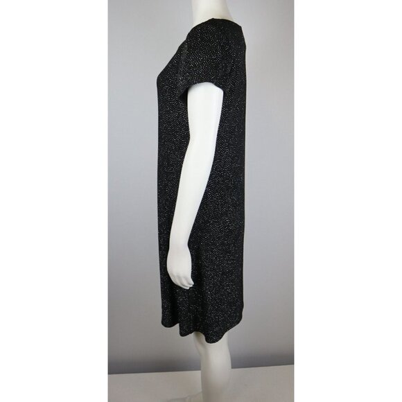 VINTAGE 90'S WOMEN'S BLACK GLITTER SHIMMER DRESS - JESSICA HOWARD - SIZE 6 - Picture 4 of 7